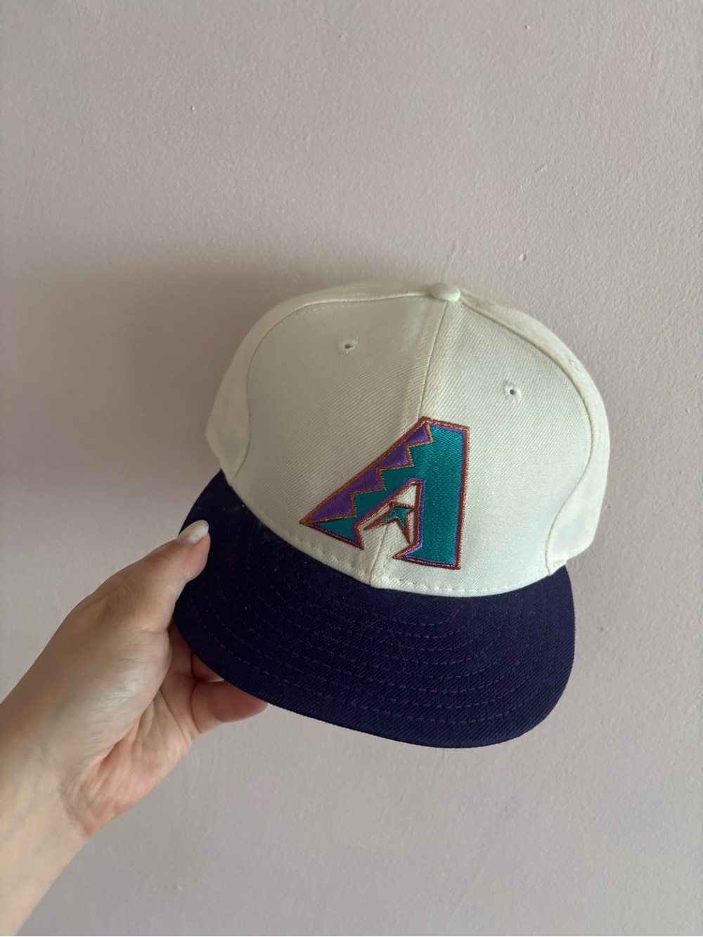 Arizona Diamondbacks Two-Tone Snapback Hat - Cream & Navy